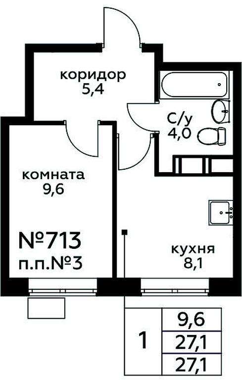 Apartment Sale, 27.1 sq. m. at Tsvetochnye Poliany, kvartal № 23, Filimonkovskoye Municipal Formation, Moscow, Russia #1 Apartment Sale, 27.1 sq. m. at Tsvetochnye Poliany, kvartal № 23, Filimonkovskoye Municipal Formation, Moscow, Russia #1
