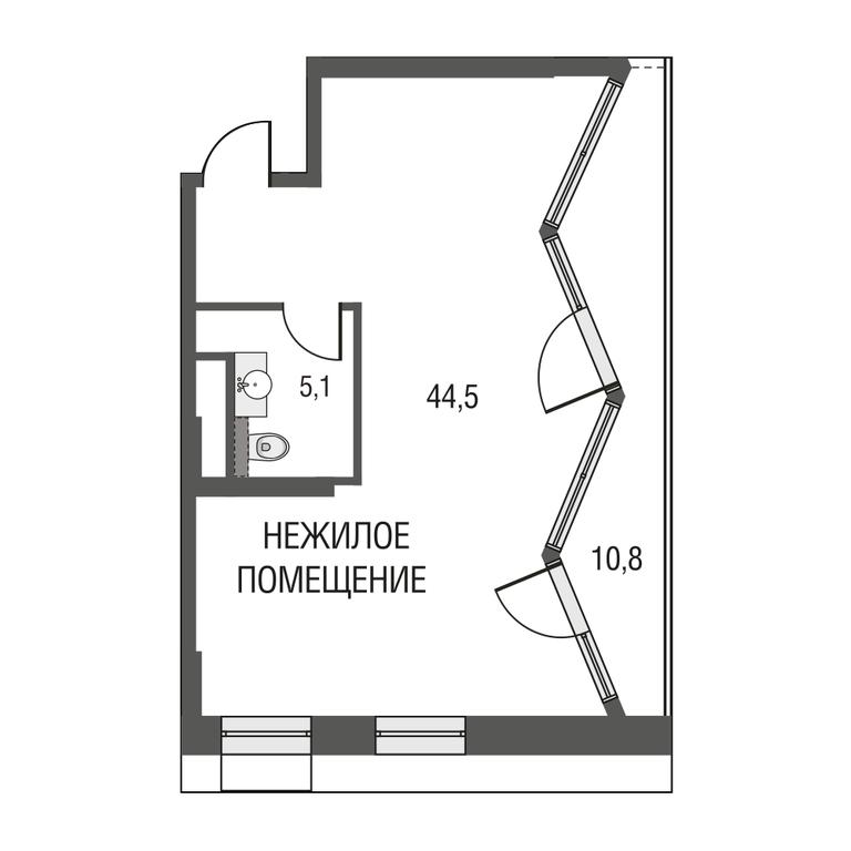 1-BD Apartment Sale, 58.4 sq. m. at Rezidentsii Arkhitektorov, Bolshaya Pochtovaya Street, 28, Moscow, Russia #1