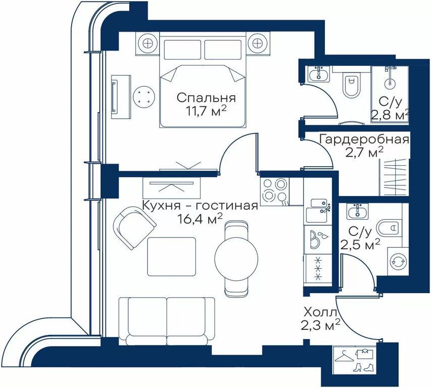 1-BD Apartment Sale, 37.92 sq. m. at City Bay, Volokolamskoye Highway, 95с3, Moscow, Russia #1 1-BD Apartment Sale, 37.92 sq. m. at City Bay, Volokolamskoye Highway, 95с3, Moscow, Russia #1
