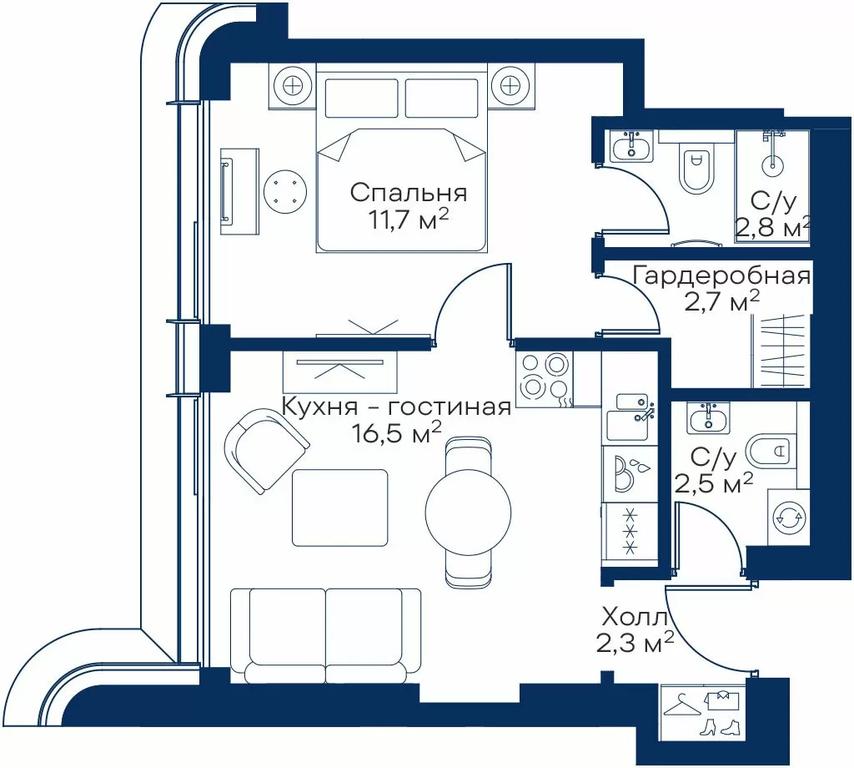 Продажа квартиры, 38,5 м² в ЖК «Сити Бэй (City Bay)», Волоколамское шоссе, 95с3, Москва, Россия #1