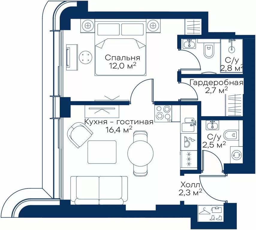 1-BD Apartment Sale, 38.19 sq. m. at City Bay, Volokolamskoye Highway, 95с3, Moscow, Russia #1 1-BD Apartment Sale, 38.19 sq. m. at City Bay, Volokolamskoye Highway, 95с3, Moscow, Russia #1