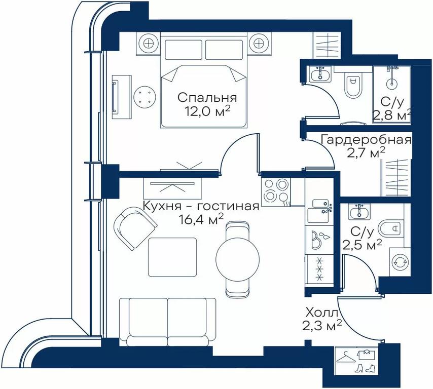 Продажа квартиры, 38,7 м² в ЖК «Сити Бэй (City Bay)», Волоколамское шоссе, 95с3, Москва, Россия #1