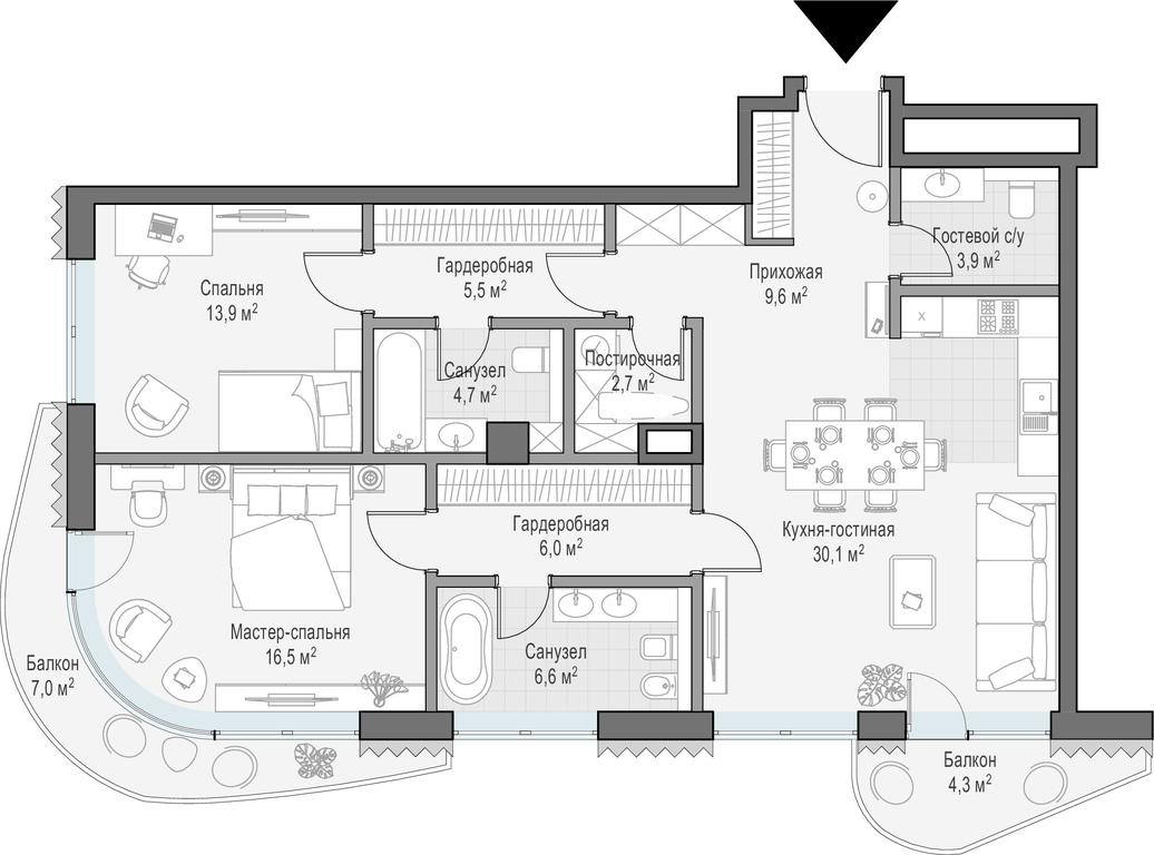 1-BD Apartment Sale, 103.1 sq. m. at Lavrushinskiy, Lavrushinsky Lane, 11к1, Moscow, Russia #1