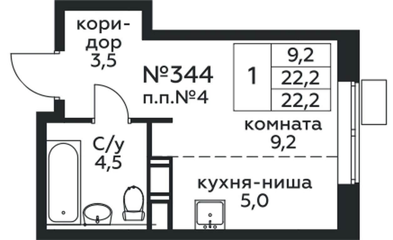 Apartment Sale, 22.2平方米 at Tsvetochnye Poliany, kvartal № 23, Filimonkovskoye Municipal Formation, Moscow, Russia #1 Apartment Sale, 22.2平方米 at Tsvetochnye Poliany, kvartal № 23, Filimonkovskoye Municipal Formation, Moscow, Russia #1