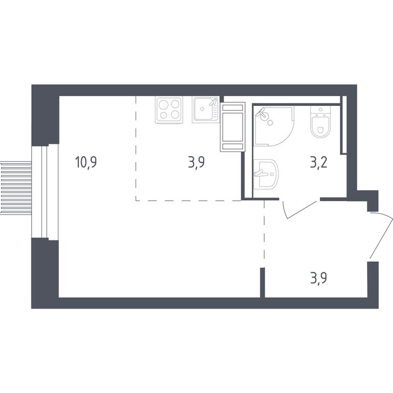 Apartment Sale, 21.5 sq. m. at Mytishchi Park, Silikatnaya ulitsa, 41к3, Mytischi, Moscow Region, Russia #1 Apartment Sale, 21.5 sq. m. at Mytishchi Park, Silikatnaya ulitsa, 41к3, Mytischi, Moscow Region, Russia #1
