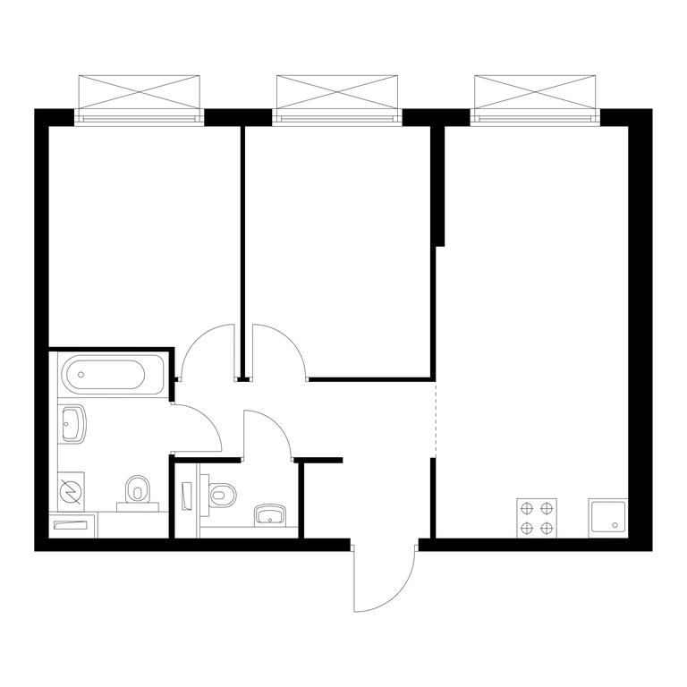 2-BD Apartment Sale, 51平方米 at Kolskaya 8, Kolskaya Street, 8с16, Moscow, Russia #1 2-BD Apartment Sale, 51平方米 at Kolskaya 8, Kolskaya Street, 8с16, Moscow, Russia #1