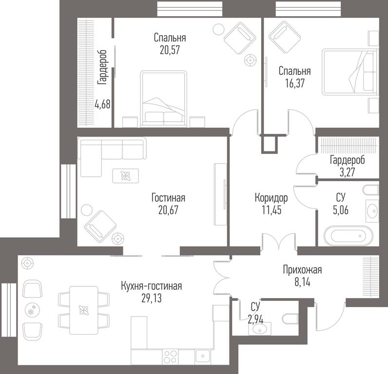 3-BD Apartment Sale, 123.6平方米 at Alcon Tower, Leningradskiy Avenue, вл34, Moscow, Russia #1 3-BD Apartment Sale, 123.6平方米 at Alcon Tower, Leningradskiy Avenue, вл34, Moscow, Russia #1
