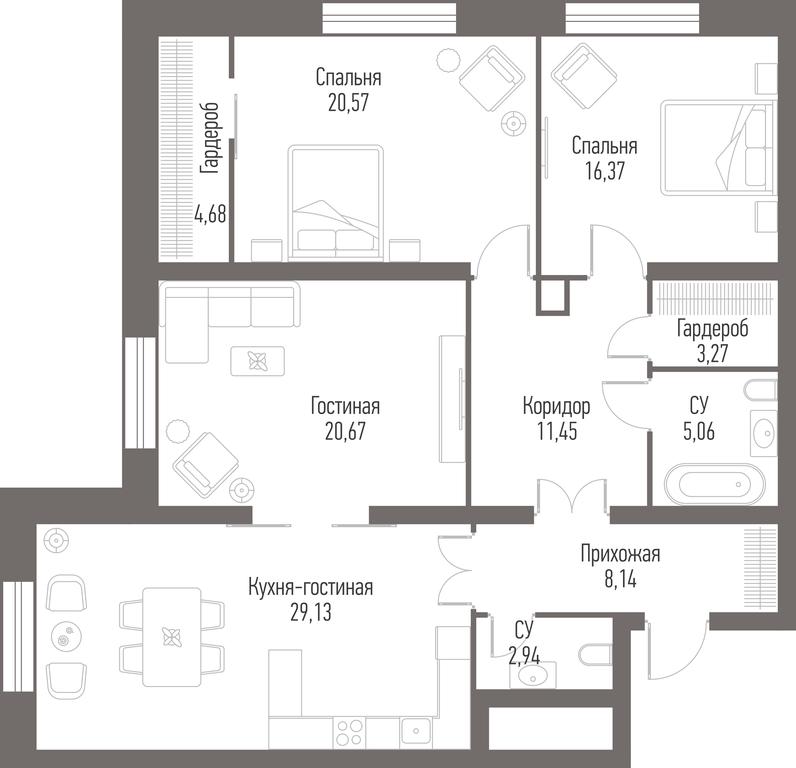 3-BD Apartment Sale, 123.6 sq. m. at Alcon Tower, Leningradskiy Avenue, вл34, Moscow, Russia #1 3-BD Apartment Sale, 123.6 sq. m. at Alcon Tower, Leningradskiy Avenue, вл34, Moscow, Russia #1