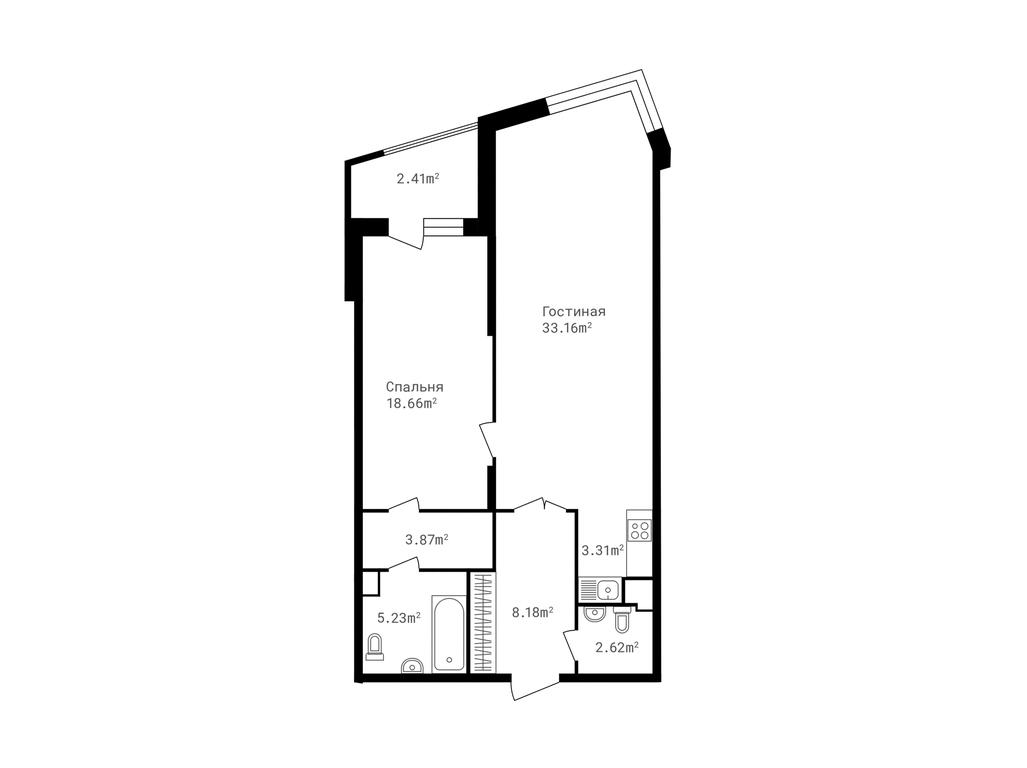 1-BD Apartment Sale, 77.1 sq. m. at Tochka Otschiota, derevnya Zhukovka, 53, Odintsovskiy City District, Moscow Region, Russia #1 1-BD Apartment Sale, 77.1 sq. m. at Tochka Otschiota, derevnya Zhukovka, 53, Odintsovskiy City District, Moscow Region, Russia #1