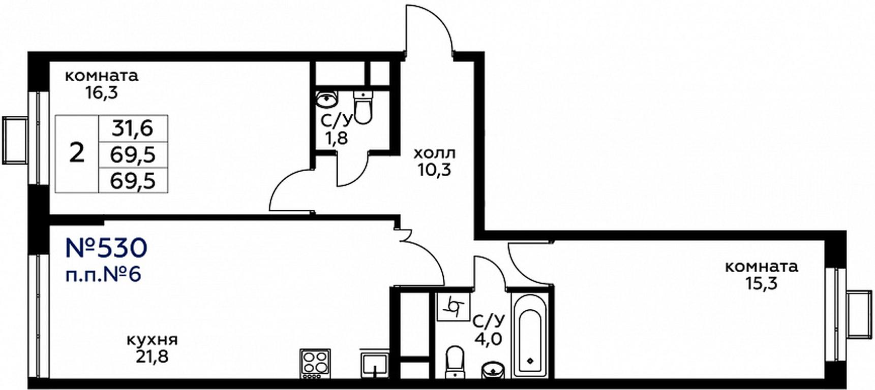 1-BD Apartment Sale, 70 sq. m. at Veresk, 3rd Khoroshyovskaya Street, вл19с3к1, Moscow, Russia #1 1-BD Apartment Sale, 70 sq. m. at Veresk, 3rd Khoroshyovskaya Street, вл19с3к1, Moscow, Russia #1