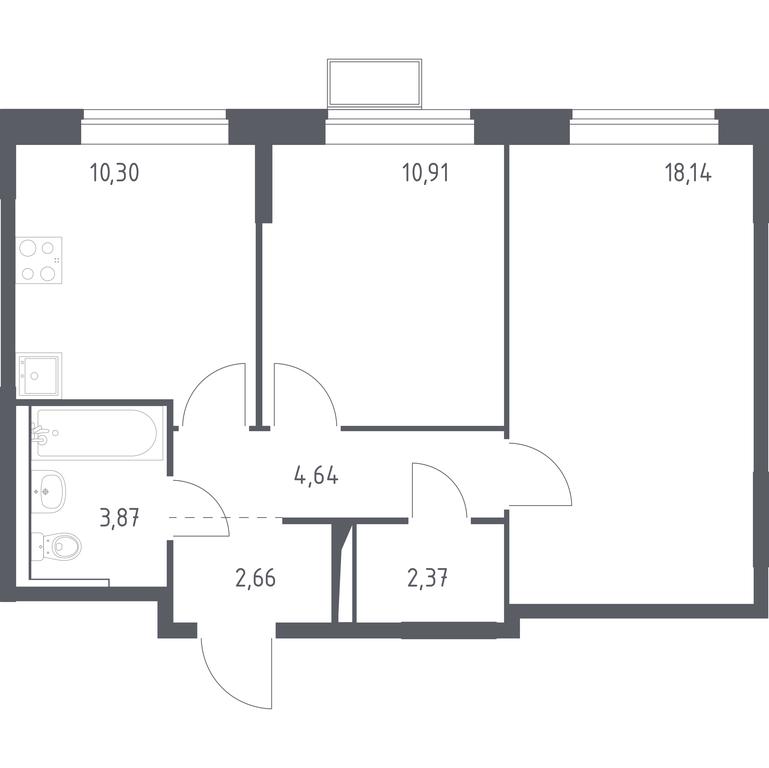 1-BD Apartment Sale, 52.89 sq. m. at Kvartal Saburovo, derevnya Saburovo, 198, Krasnogorsk City District, Moscow Region, Russia #1 1-BD Apartment Sale, 52.89 sq. m. at Kvartal Saburovo, derevnya Saburovo, 198, Krasnogorsk City District, Moscow Region, Russia #1