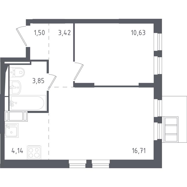 Apartment Sale, 39.8平方米 at Gorki Park, Shkolnaya ulitsa, 2, derevnya Korobovo, Leninskiy City District, Moscow Region, Russia #1