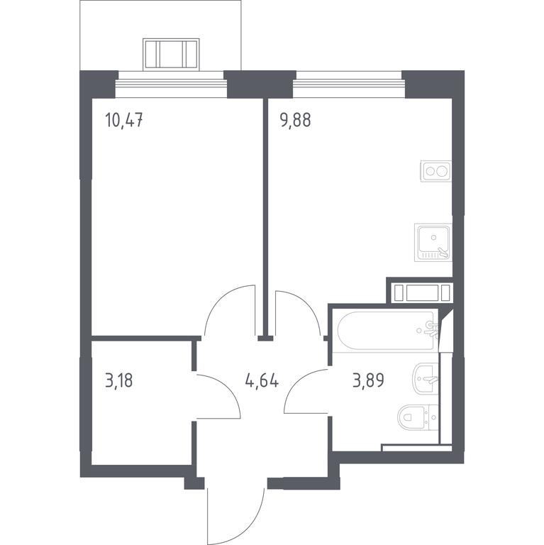 Apartment Sale, 31.6平方米 at Pribrezhnyi Park, Pribrezhniy Park Residential Complex, Village of Yam, Domodedovo City District, Moscow Region, Russia #1 Apartment Sale, 31.6平方米 at Pribrezhnyi Park, Pribrezhniy Park Residential Complex, Village of Yam, Domodedovo City District, Moscow Region, Russia #1