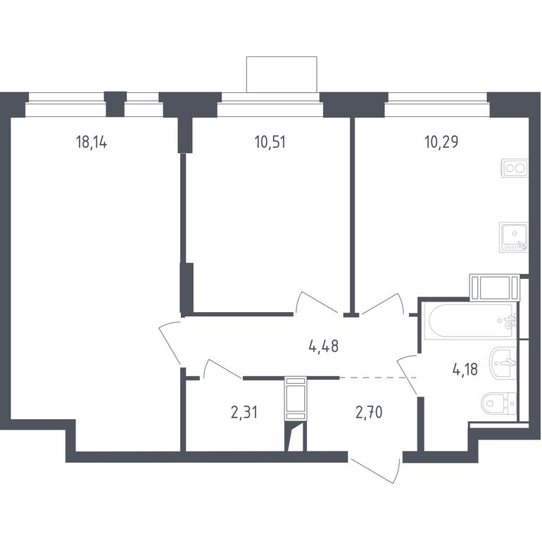 1-BD Apartment Sale, 51.9平方米 at Piatnitskie Luga, Pyatnitskoye Highway, 2, derevnya Yurlovo, Solnechnogorsk City District, Moscow Region, Russia #1 1-BD Apartment Sale, 51.9平方米 at Piatnitskie Luga, Pyatnitskoye Highway, 2, derevnya Yurlovo, Solnechnogorsk City District, Moscow Region, Russia #1