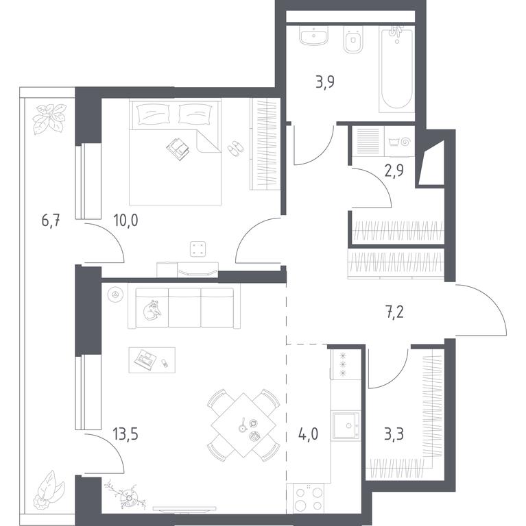 Apartment Sale, 46.89平方米 at Vereiskaya 41, Vereyskaya Street, 41, Moscow, Russia #1 Apartment Sale, 46.89平方米 at Vereiskaya 41, Vereyskaya Street, 41, Moscow, Russia #1