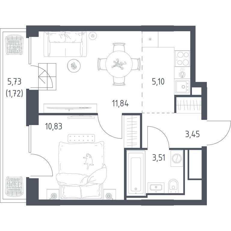 Apartment Sale, 36.45平方米 at Vereiskaya 41, Vereyskaya Street, 41, Moscow, Russia #2 Apartment Sale, 36.45平方米 at Vereiskaya 41, Vereyskaya Street, 41, Moscow, Russia #2