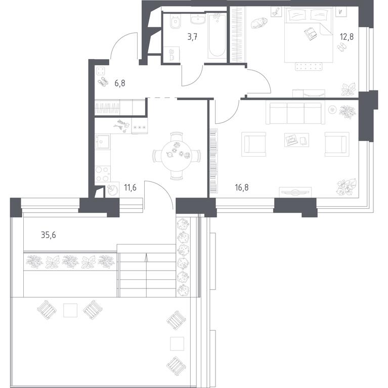 1-BD Apartment Sale, 62.83 sq. m. at Vereiskaya 41, Vereyskaya Street, 41, Moscow, Russia #1 1-BD Apartment Sale, 62.83 sq. m. at Vereiskaya 41, Vereyskaya Street, 41, Moscow, Russia #1