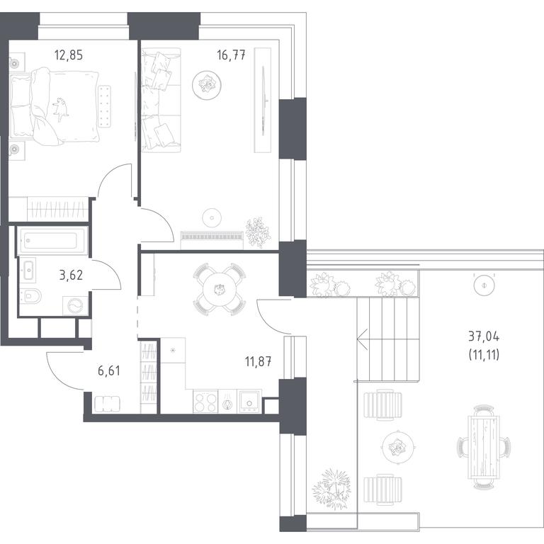 1-BD Apartment Sale, 62.83 sq. m. at Vereiskaya 41, Vereyskaya Street, 41, Moscow, Russia #2 1-BD Apartment Sale, 62.83 sq. m. at Vereiskaya 41, Vereyskaya Street, 41, Moscow, Russia #2