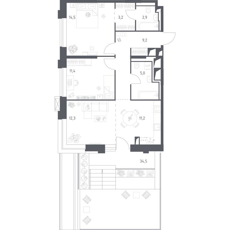 1-BD Apartment Sale, 80.39平方米 at Vereiskaya 41, Vereyskaya Street, 41, Moscow, Russia #1 1-BD Apartment Sale, 80.39平方米 at Vereiskaya 41, Vereyskaya Street, 41, Moscow, Russia #1