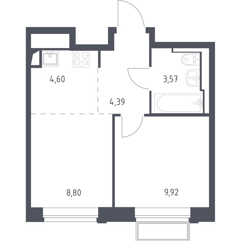 Apartment Sale, 31.28 sq. m. at Dolina Yauzy, Trudovaya Street, 23, Mytischi, Moscow Region, Russia #1