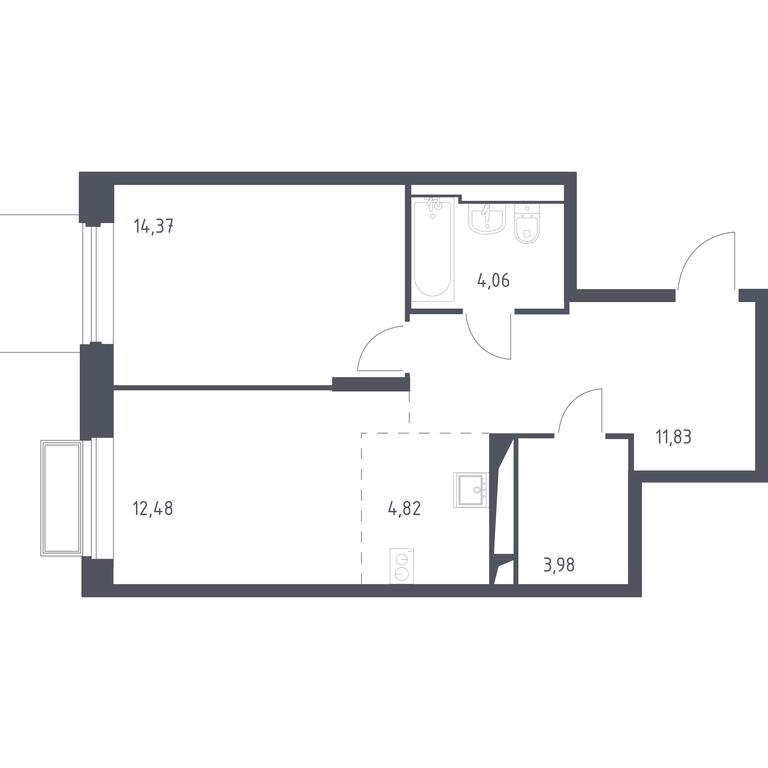 Apartment Sale, 51.54 sq. m. at Dolina Yauzy, Trudovaya Street, 23, Mytischi, Moscow Region, Russia #1 Apartment Sale, 51.54 sq. m. at Dolina Yauzy, Trudovaya Street, 23, Mytischi, Moscow Region, Russia #1