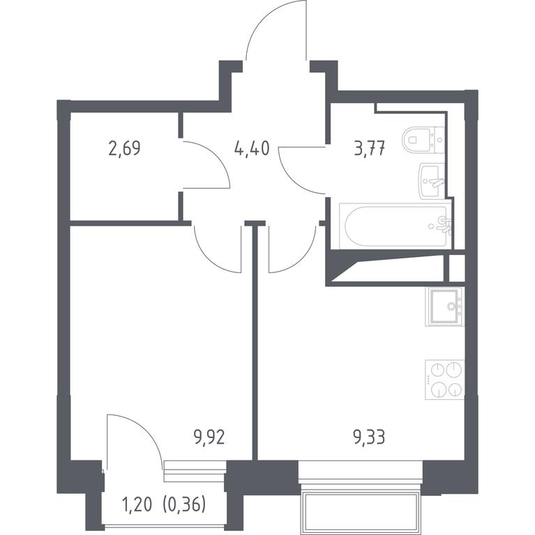 Apartment Sale, 30.47平方米 at Dolina Yauzy, Trudovaya Street, 23, Mytischi, Moscow Region, Russia #1 Apartment Sale, 30.47平方米 at Dolina Yauzy, Trudovaya Street, 23, Mytischi, Moscow Region, Russia #1