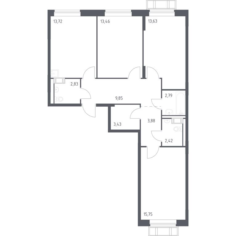 2-BD Apartment Sale, 80.1 sq. m. at Rublevskiy Kvartal, Laykovo Green Quarter, zhiloy kompleks Gorod-sobytiye Laykovo, selo Laykovo, Odintsovskiy City District, Moscow Region, Russia #1 2-BD Apartment Sale, 80.1 sq. m. at Rublevskiy Kvartal, Laykovo Green Quarter, zhiloy kompleks Gorod-sobytiye Laykovo, selo Laykovo, Odintsovskiy City District, Moscow Region, Russia #1