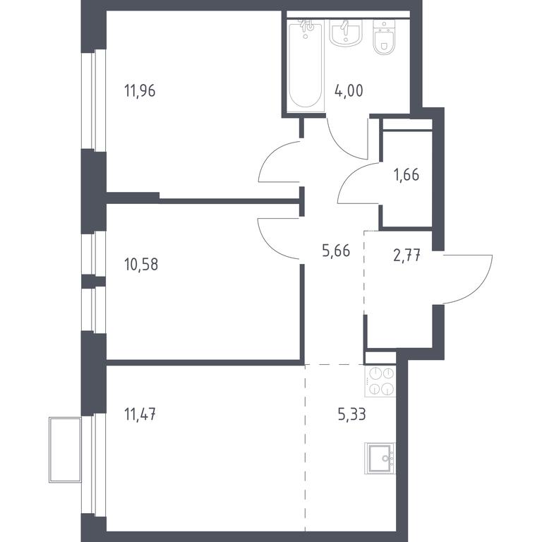 1-BD Apartment Sale, 52.7 sq. m. at Kvartal Ivakino, kvartal Ivakino, mikrorayon Klyazma-Starbeyevo, Khimki, Moscow Region, Russia #1 1-BD Apartment Sale, 52.7 sq. m. at Kvartal Ivakino, kvartal Ivakino, mikrorayon Klyazma-Starbeyevo, Khimki, Moscow Region, Russia #1