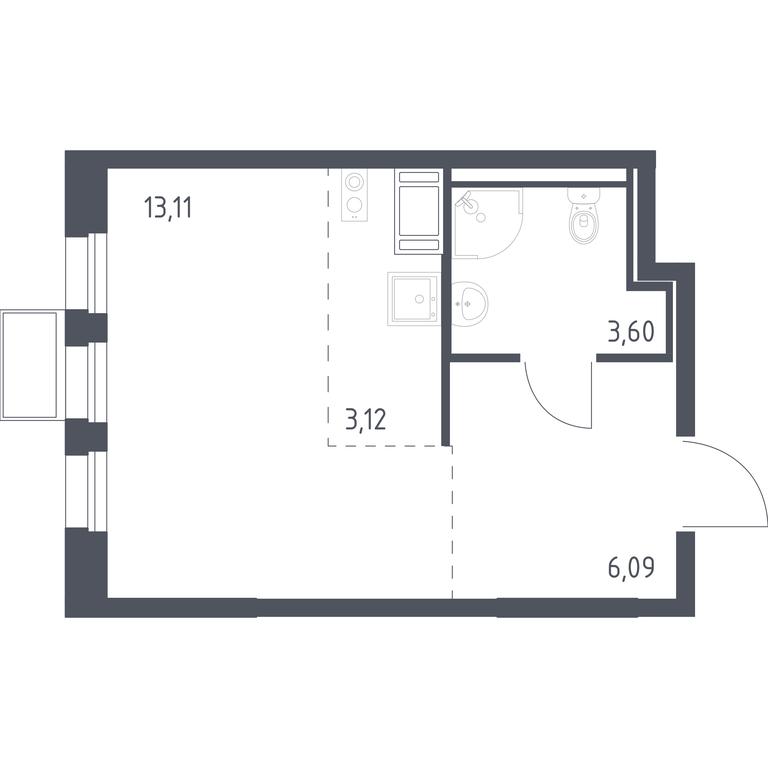 Apartment Sale, 25.2 sq. m. at Gorki Park, Shkolnaya ulitsa, 2, derevnya Korobovo, Leninskiy City District, Moscow Region, Russia #1 Apartment Sale, 25.2 sq. m. at Gorki Park, Shkolnaya ulitsa, 2, derevnya Korobovo, Leninskiy City District, Moscow Region, Russia #1