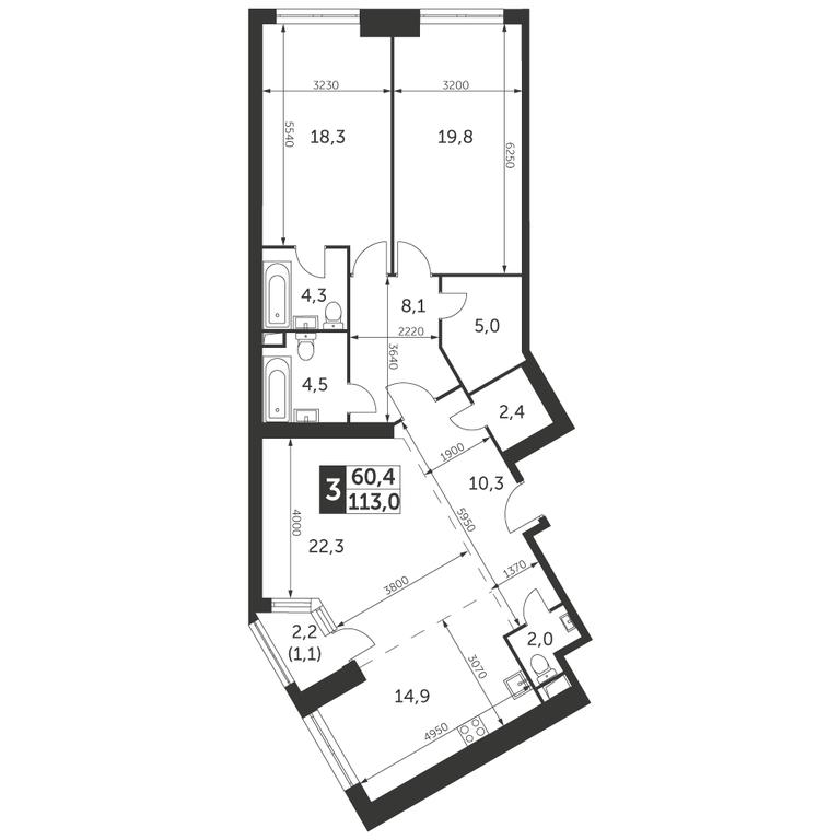 3-BD Apartment Sale, 113 sq. m. at Arkhitektor, Akademika Volgina Street, 2Д, Moscow, Russia #1 3-BD Apartment Sale, 113 sq. m. at Arkhitektor, Akademika Volgina Street, 2Д, Moscow, Russia #1