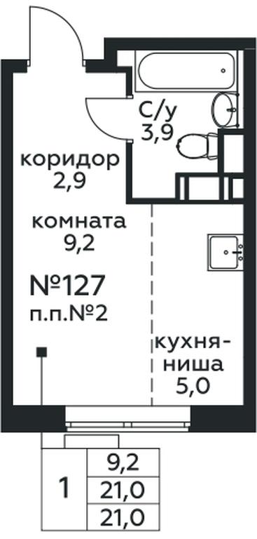 Apartment Sale, 21平方米 at Tsvetochnye Poliany, kvartal № 23, Filimonkovskoye Municipal Formation, Moscow, Russia #1 Apartment Sale, 21平方米 at Tsvetochnye Poliany, kvartal № 23, Filimonkovskoye Municipal Formation, Moscow, Russia #1