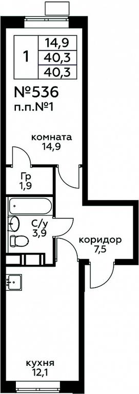 Apartment Sale, 40.3平方米 at Tsvetochnye Poliany, kvartal № 23, Filimonkovskoye Municipal Formation, Moscow, Russia #1 Apartment Sale, 40.3平方米 at Tsvetochnye Poliany, kvartal № 23, Filimonkovskoye Municipal Formation, Moscow, Russia #1