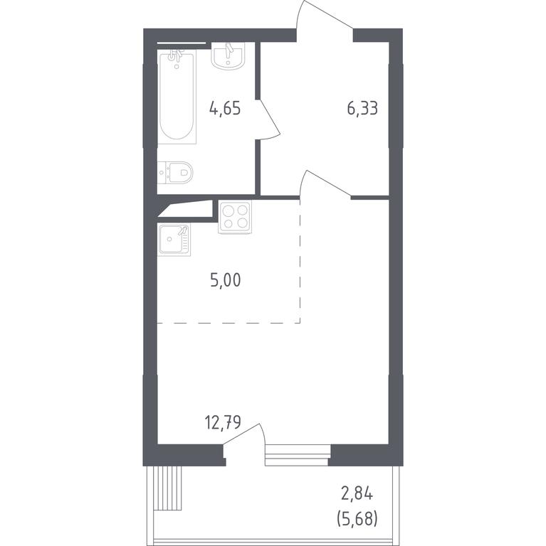 Apartment Sale, 31.3平方米 at Egorovo Park, 1-y kvartal, posyolok Zhilino-1, Lubertsy City District, Moscow Region, Russia #1