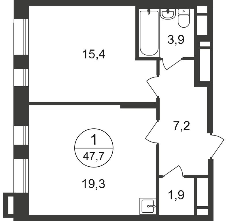 Apartment Sale, 47.7 sq. m. at Pervyi Moskovskiy, ulitsa Bianki, 1, Moskovskiy, Moscow, Russia #2 Apartment Sale, 47.7 sq. m. at Pervyi Moskovskiy, ulitsa Bianki, 1, Moskovskiy, Moscow, Russia #2