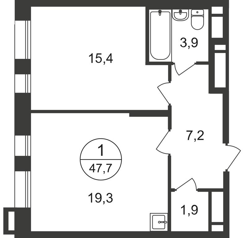 Apartment Sale, 47.7 sq. m. at Pervyi Moskovskiy, ulitsa Bianki, 1, Moskovskiy, Moscow, Russia #1 Apartment Sale, 47.7 sq. m. at Pervyi Moskovskiy, ulitsa Bianki, 1, Moskovskiy, Moscow, Russia #1