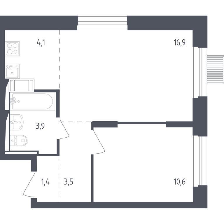 Apartment Sale, 40 sq. m. at Mytishchi Park, Silikatnaya ulitsa, 41к3, Mytischi, Moscow Region, Russia #1 Apartment Sale, 40 sq. m. at Mytishchi Park, Silikatnaya ulitsa, 41к3, Mytischi, Moscow Region, Russia #1