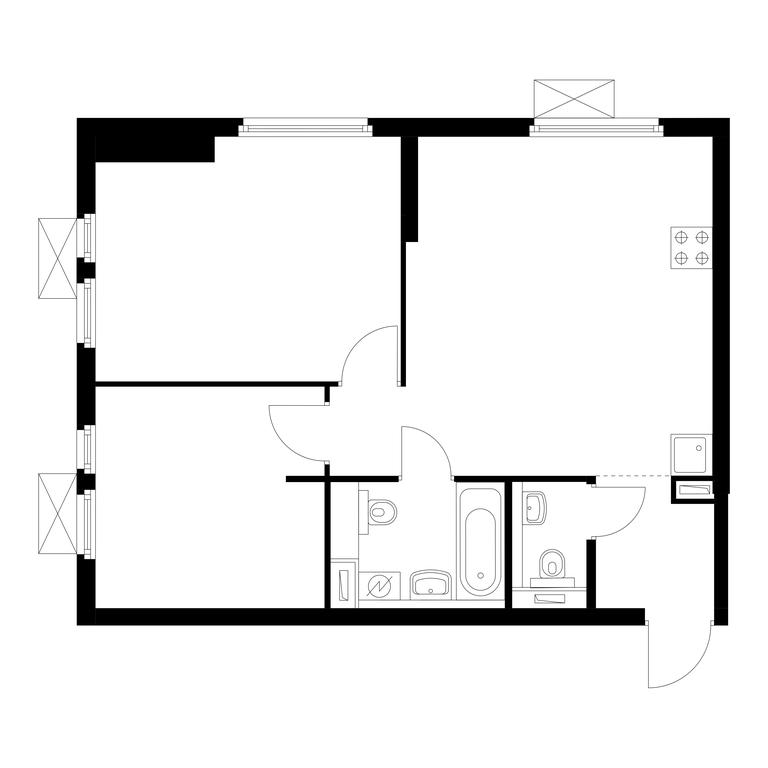 2-BD Apartment Sale, 56 sq. m. at Mikhailovskiy Park, Mikhaylova Street, 30Ак1, Moscow, Russia #1 2-BD Apartment Sale, 56 sq. m. at Mikhailovskiy Park, Mikhaylova Street, 30Ак1, Moscow, Russia #1