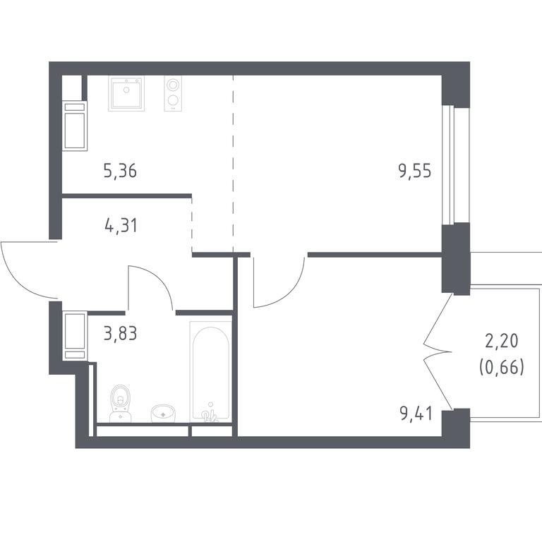Apartment Sale, 32.8平方米 at Tomilino Park, 1-y kvartal, posyolok Zhilino-1, Lubertsy City District, Moscow Region, Russia #1 Apartment Sale, 32.8平方米 at Tomilino Park, 1-y kvartal, posyolok Zhilino-1, Lubertsy City District, Moscow Region, Russia #1