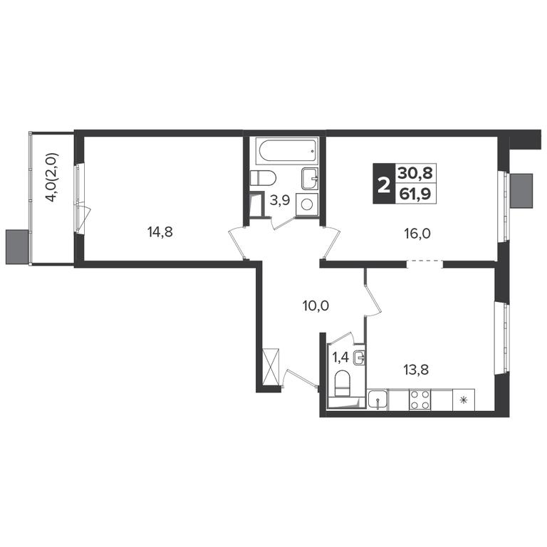 2-BD Apartment Sale, 61.2 sq. m. at Yzhnaya Bitsa, Yuzhnaya Bitsa Residential Complex, posyolok Bittsa, Leninskiy City District, Moscow Region, Russia #2 2-BD Apartment Sale, 61.2 sq. m. at Yzhnaya Bitsa, Yuzhnaya Bitsa Residential Complex, posyolok Bittsa, Leninskiy City District, Moscow Region, Russia #2