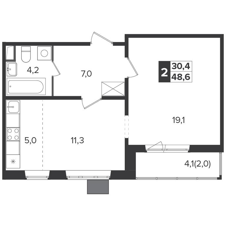 2-BD Apartment Sale, 48.4 sq. m. at Yzhnaya Bitsa, Yuzhnaya Bitsa Residential Complex, posyolok Bittsa, Leninskiy City District, Moscow Region, Russia #2 2-BD Apartment Sale, 48.4 sq. m. at Yzhnaya Bitsa, Yuzhnaya Bitsa Residential Complex, posyolok Bittsa, Leninskiy City District, Moscow Region, Russia #2
