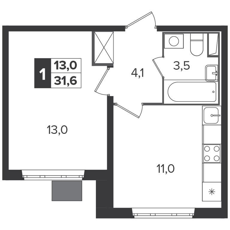 1-BD Apartment Sale, 31.5 sq. m. at Yzhnaya Bitsa, Yuzhnaya Bitsa Residential Complex, posyolok Bittsa, Leninskiy City District, Moscow Region, Russia #1 1-BD Apartment Sale, 31.5 sq. m. at Yzhnaya Bitsa, Yuzhnaya Bitsa Residential Complex, posyolok Bittsa, Leninskiy City District, Moscow Region, Russia #1