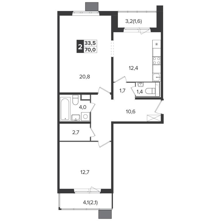 2-BD Apartment Sale, 69.6 sq. m. at Yzhnaya Bitsa, Yuzhnaya Bitsa Residential Complex, posyolok Bittsa, Leninskiy City District, Moscow Region, Russia #1 2-BD Apartment Sale, 69.6 sq. m. at Yzhnaya Bitsa, Yuzhnaya Bitsa Residential Complex, posyolok Bittsa, Leninskiy City District, Moscow Region, Russia #1