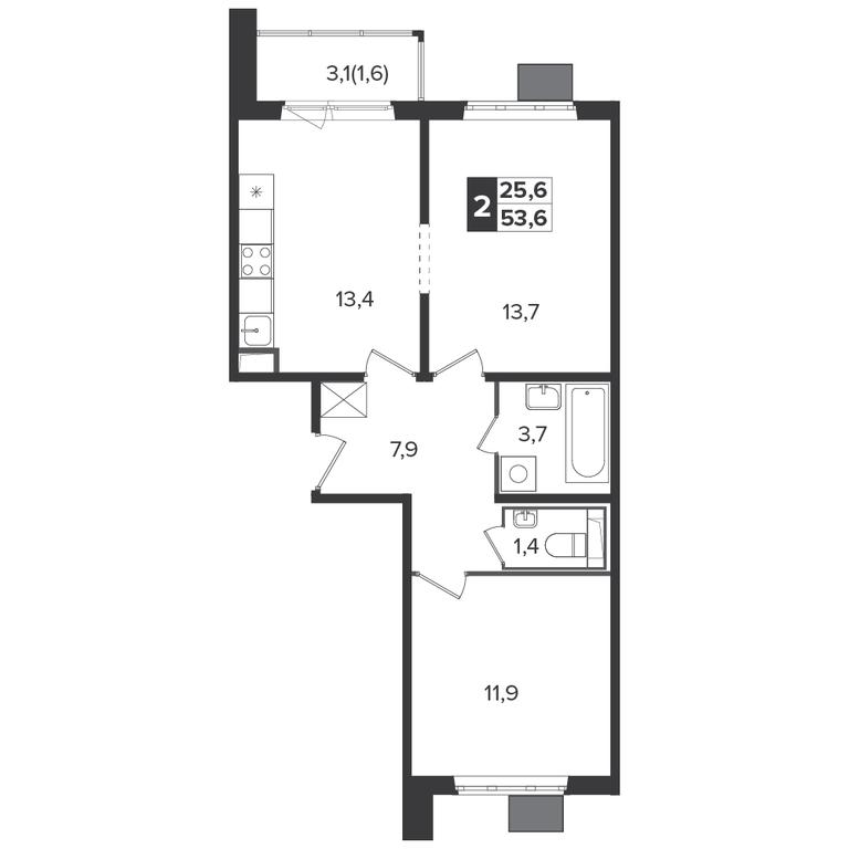 2-BD Apartment Sale, 53.4平方米 at Yzhnaya Bitsa, Yuzhnaya Bitsa Residential Complex, posyolok Bittsa, Leninskiy City District, Moscow Region, Russia #2 2-BD Apartment Sale, 53.4平方米 at Yzhnaya Bitsa, Yuzhnaya Bitsa Residential Complex, posyolok Bittsa, Leninskiy City District, Moscow Region, Russia #2