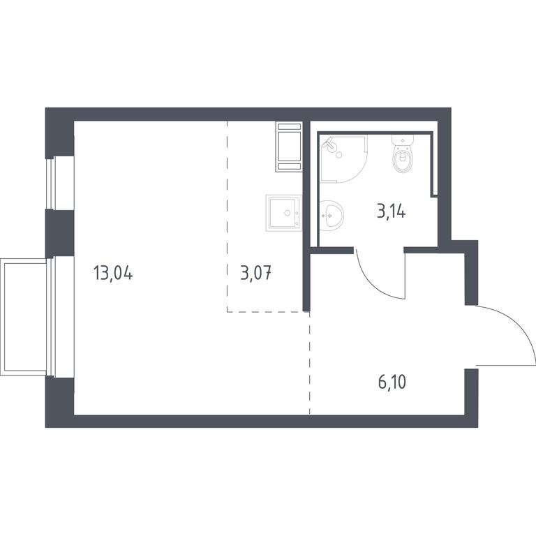 Apartment Sale, 25.1 sq. m. at Tomilino Park, 1-y kvartal, posyolok Zhilino-1, Lubertsy City District, Moscow Region, Russia #1 Apartment Sale, 25.1 sq. m. at Tomilino Park, 1-y kvartal, posyolok Zhilino-1, Lubertsy City District, Moscow Region, Russia #1
