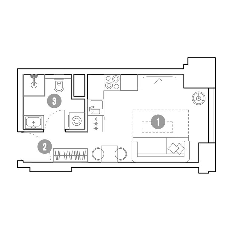 Apartment Sale, 19.9 sq. m. at Mirapolis, Mira Avenue, 222Ас9, Moscow, Russia #1