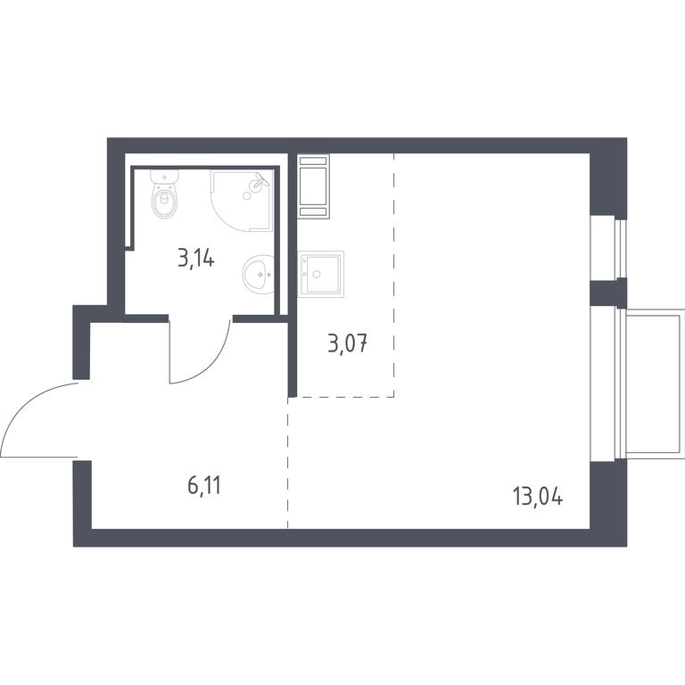 Apartment Sale, 25.2 sq. m. at Tomilino Park, 1-y kvartal, posyolok Zhilino-1, Lubertsy City District, Moscow Region, Russia #1 Apartment Sale, 25.2 sq. m. at Tomilino Park, 1-y kvartal, posyolok Zhilino-1, Lubertsy City District, Moscow Region, Russia #1