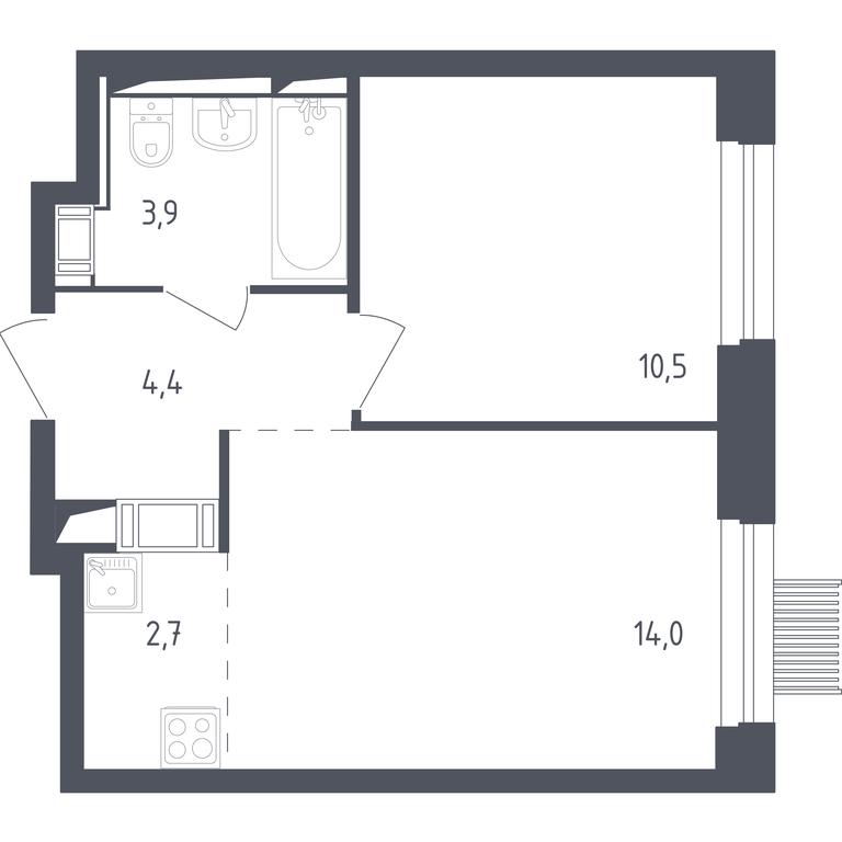 Продажа квартиры, 35,1 м² в ЖК «Мытищи Парк», Силикатная улица, 41к3, Мытищи, Московская область, Россия #1