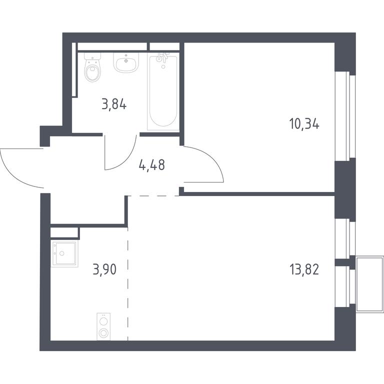 Apartment Sale, 36.38 sq. m. at Novoe Vidnoe, Kalinovka Village, Leninskiy City District, Moscow Region, Russia #1 Apartment Sale, 36.38 sq. m. at Novoe Vidnoe, Kalinovka Village, Leninskiy City District, Moscow Region, Russia #1
