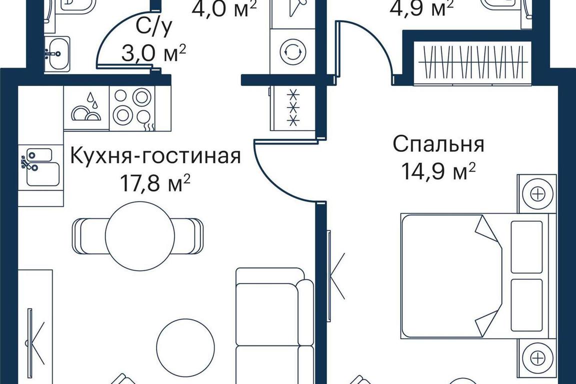 1-BD Apartment Sale, 44.18 sq. m. at City Bay, Volokolamskoye Highway, 95с3, Moscow, Russia #2 1-BD Apartment Sale, 44.18 sq. m. at City Bay, Volokolamskoye Highway, 95с3, Moscow, Russia #2