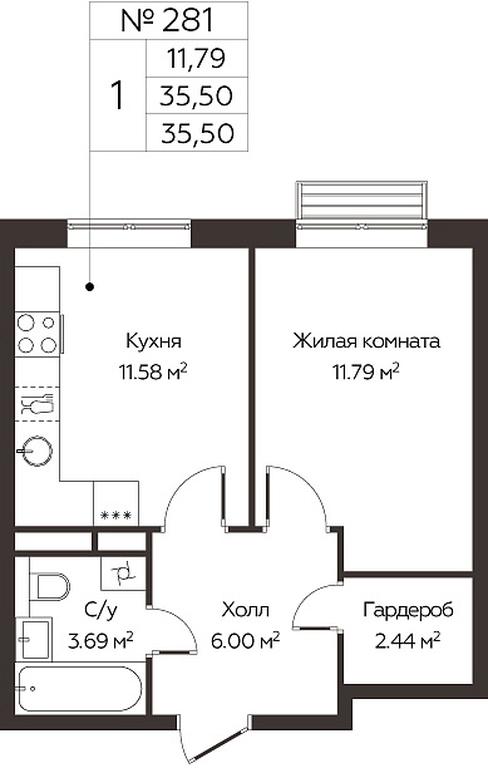Apartment Sale, 35.5 sq. m. at Kvartal Rumyantsevo, ulitsa Admirala Kornilova, с1, Mosrentgen Settlement, Moscow, Russia #1 Apartment Sale, 35.5 sq. m. at Kvartal Rumyantsevo, ulitsa Admirala Kornilova, с1, Mosrentgen Settlement, Moscow, Russia #1